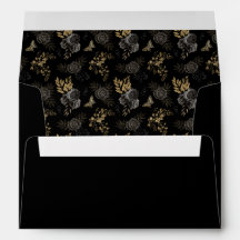 Black & Gold Roses Elegant Gothic Wedding