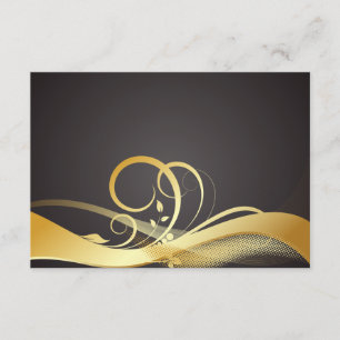 Black & Gold RSVP Card
