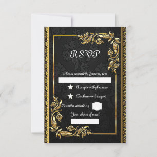 Black-gold RSVP Card