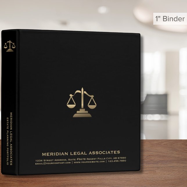 Black Gold Scales of Justice Estate Planning Binder (Creator Uploaded)