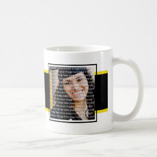 Black & Gold School Graduation Photo Collage Mugs