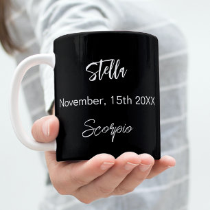 Black gold Scorpio star constellation birthday Coffee Mug