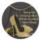 Black Gold Shoe Birthday Party Favour Stickers