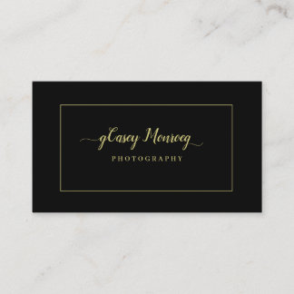 Black Gold Signature Script Business Card