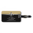 Black Gold Silver Fleur de Lis