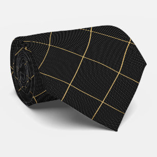 BLACK GOLD SPOT ABSTRACT TIE