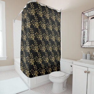 BLACK GOLD SPRING THEME FLORAL  PATTERN