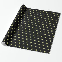 Black & Gold Star Pattern Christmas