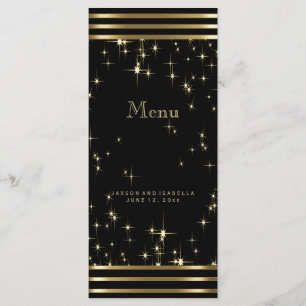 Black & Gold Starlights with Bars Menu