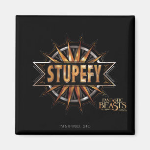 Black & Gold Stupefy Spell Graphic Magnet