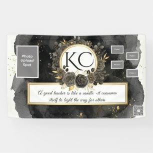 Black Gold Teacher Appreciation Photo Banner