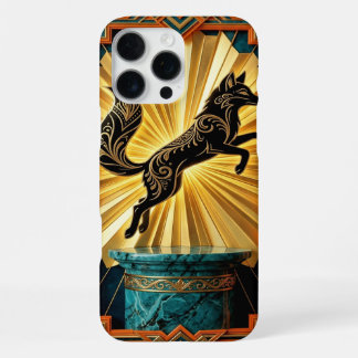 Black Gold Teal iPhone 16 Pro Max Case 