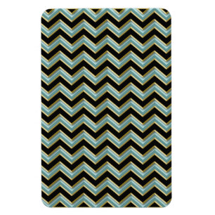 Black Gold Teal ZigZag Magnet