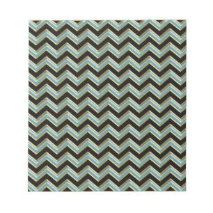 Black Gold Teal ZigZag Notepad