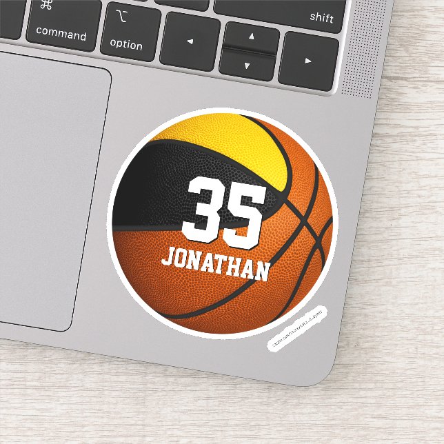 black gold team colours boys basketball (Detail)
