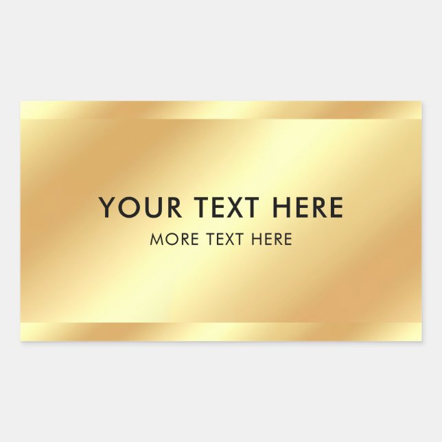 Black & Gold Template Elegant Modern Customizable Sticker (Front)