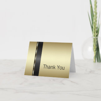 Black & Gold Thank You Cards