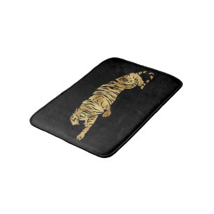 Black & Gold Tiger Bath Mat