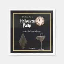 Black Gold Time For Boos and Booze Halloween Party