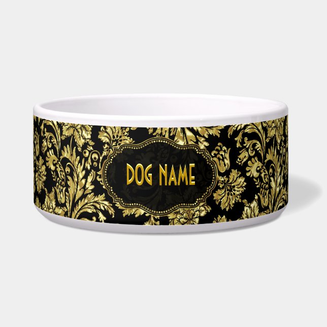 Black & Gold Tones Vintage Floral Damasks (Front)