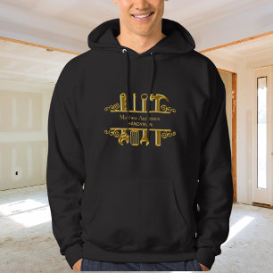 Black gold tools home repairs hoodie