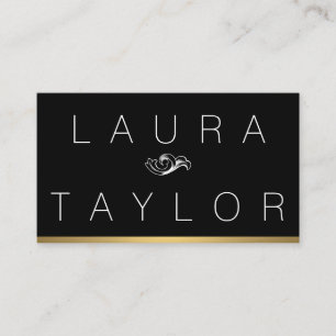 Black Gold Trim Business Card