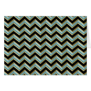 Black Gold Turquoise ZigZag
