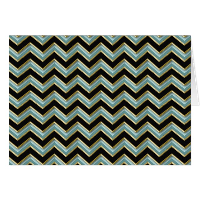 Black Gold Turquoise ZigZag (Devant horizontal)