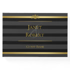 Black Gold Tuxedo Stripe Formal Wedding Custom