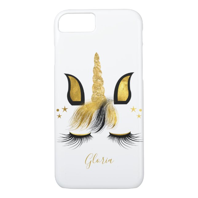 Black & Gold Unicorn Case-Mate iPhone Case (Back)