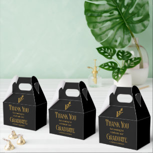 Black Gold Veterinary School Graduation Party Favor Box