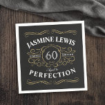 Black Gold Vintage Aged To Perfection birthday Napkin<br><div class="desc">Black and gold fun vintage aged to perfection adult birthday napkins,  great for any age birthday celebration,  or other occasions. Custom it with your own name and text.</div>