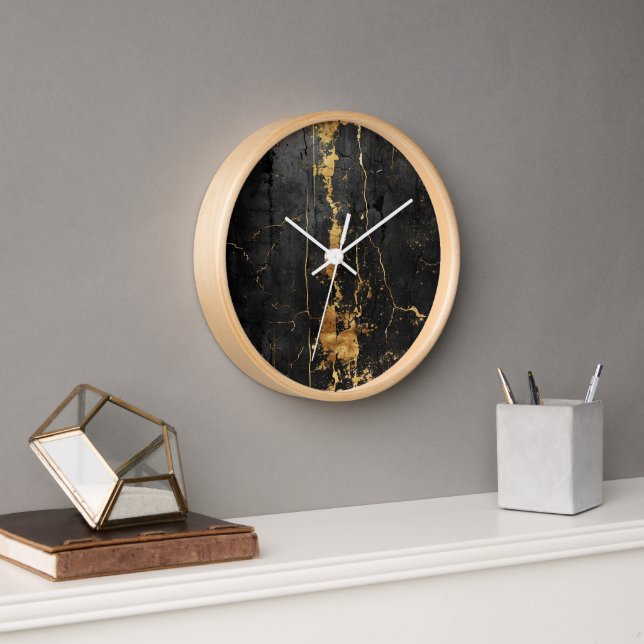 Black Gold Vintage Grande horloge (Bureau)