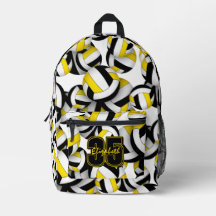 black gold volleyball team colours patterned