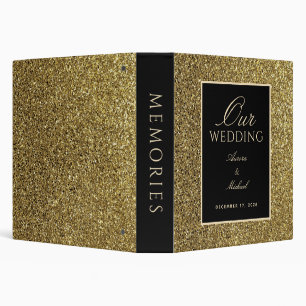 Black Gold Wedding Album Binder