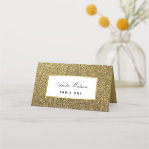 Black Gold Wedding Place Card
