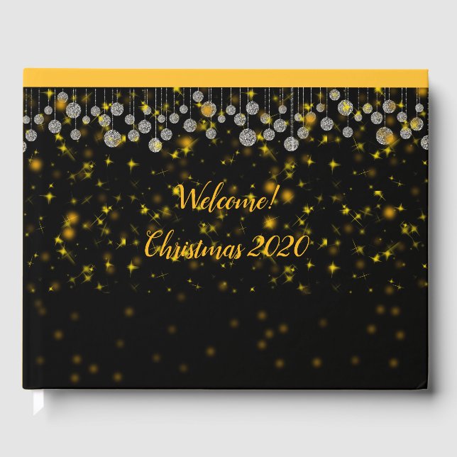 Black & Gold Welcom Guest Book (Front)