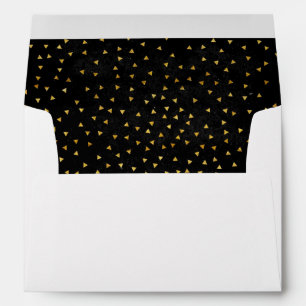 Black & Gold & White Confetti - Envelope