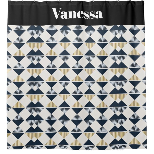 Black Gold White Stripes and Double Diamonds (Front)