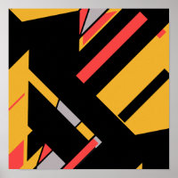 Black Gold with Red Grey MCM-like Diagonal Design