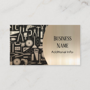 Black & Gold Workshop Tools Business Card