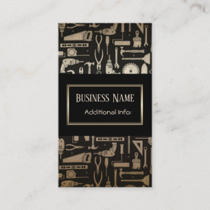 Black & Gold Workshop Tools Business Card 4