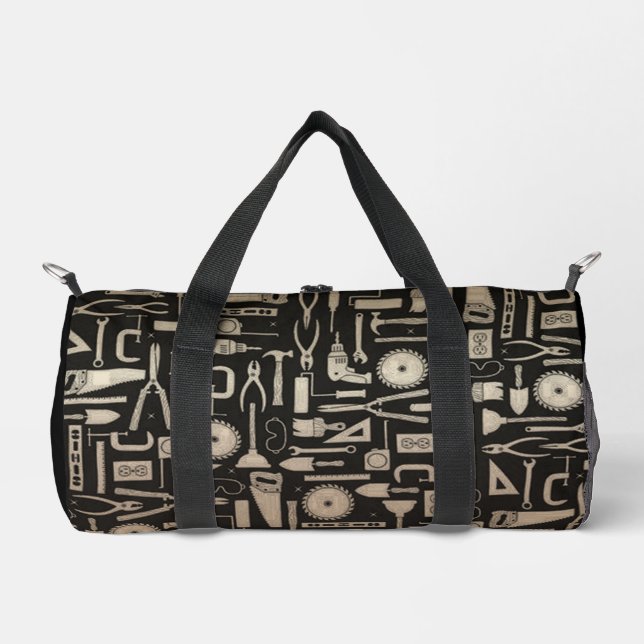 Black & Gold Workshop Tools Duffle Bag (Front)