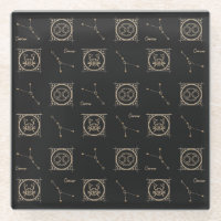 Black & Gold Zodiac Cancer Astrology Star Sign