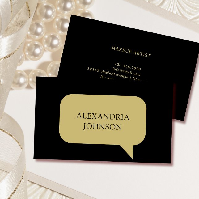 black & golden classic unique customizable business card (Creator Uploaded)