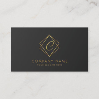Black Golden Elegant Business Card
