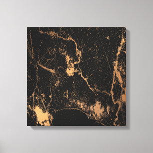 Black & Golden Marble Canvas Print