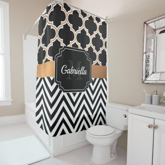 Black & Golden Quatrefoil (In Situ)