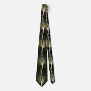 black golden yellow garden spider tie
