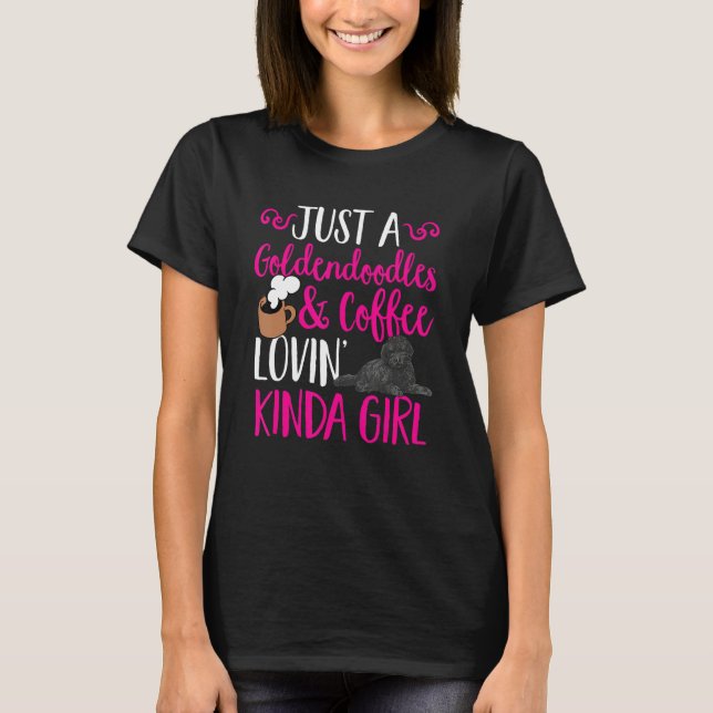 Black Goldendoodle Coffee Dood Doodle Mom T-Shirt (Front)